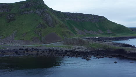 Low-level-aerial-towards-the-Giants-Causeway-rock-formations