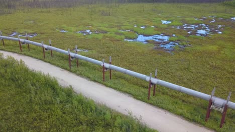Rohöl-Pipeline-In-Der-Nähe-Von-Prudhoe-Bay,-Alaska