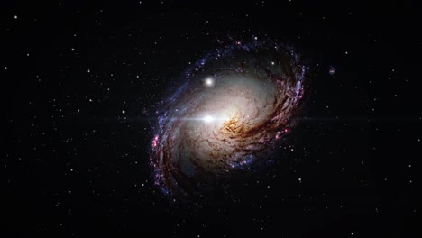 Galaxia-Espiral-En-El-Cosmos-Del-Espacio,-El-Universo
