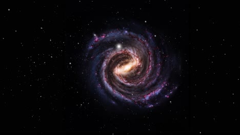 Spiralnebel-Und-Die-Milchstraße-Im-Kosmos-Des-Weltraums,-Des-Universums