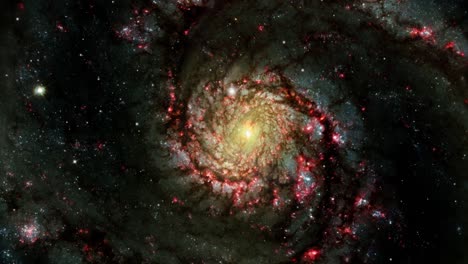 Whirlpool-Galaxy-moves-in-the-cosmos-of-space,-the-universe