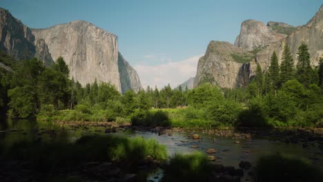 Afternoon-Time-lapse-at-Valley-View,-Yosemite-National-Park,-Summer-4k