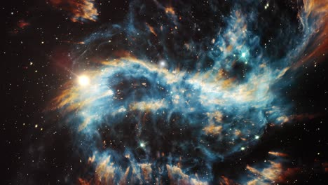 Nebulosa-Espiral-Se-Mueve-En-El-Cosmos-Del-Espacio,-El-Universo