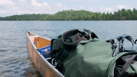 Canoe-Loaded-With-Gear-For-Boundary-Waters-Trip