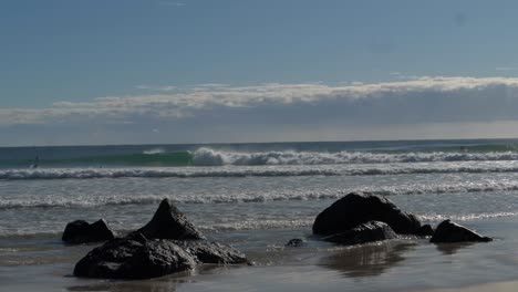 Perfect-swells-for-surfers---Snapper-Rocks-Gold-Coast-QLD-Australia--Slow-motion