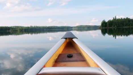 Canoe-POV-On-Tranquil-BWCA-Lake
