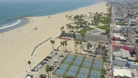 Aerial-View-of-Venice-Beach-on-Beautiful-Day-in-Southern-California