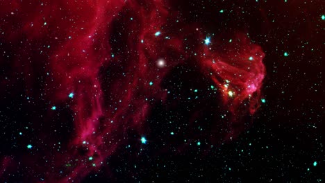 Nubes-Nebulosas-Rojas-Moviéndose-A-Través-Del-Espacio