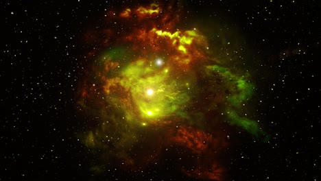 Der-Nebel-Und-Die-Ihn-Umgebenden-Sterne-Bewegen-Sich-Im-Universum