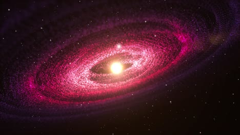 Eine-Rotierende-Galaxie-Mit-Einem-Lichtzentrum-Im-Zentrum,-Dem-Universum