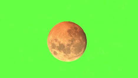 Large-Full-Moon-Moving-Fast-Across-Green-Screen-Background,-Astronomy