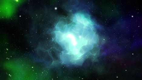 Coloridas-Nubes-Nebulosas-Brillan-En-El-Espacio-Y-Se-Mueven-Alrededor-De-Las-Estrellas