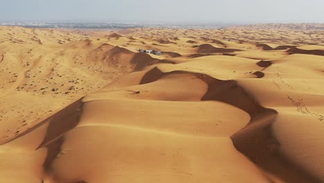 Glatte,-Seidige-Sanddünen-Von-Wahida-Oman-Luftdrohnenaufnahme