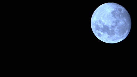 Large-Full-Moon-During-Astronomical-Moonset,-Illuminating-In-Night-Sky
