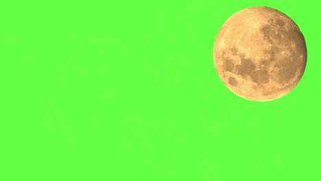 Large-Colourful-Full-Moon-Setting-On-Green-Screen-Background