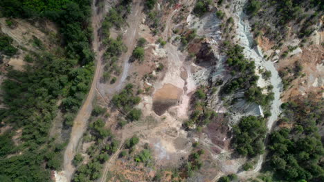 Closed-quarry-from-arial-view-in-summer-day