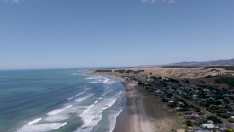 Aerial-Hyperlapse-of-New-Zealand-Ocean-Coast---Sky---Shadows-Motion