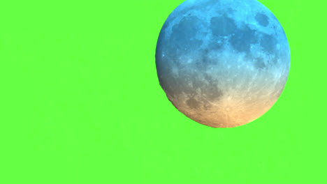 Large-Colourful-Full-Moon-Changing-Colours-On-A-Green-Screen