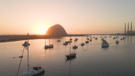Rising-up-over-the-harbor-to-look-at-the-sunset-over-morro-bay-california
