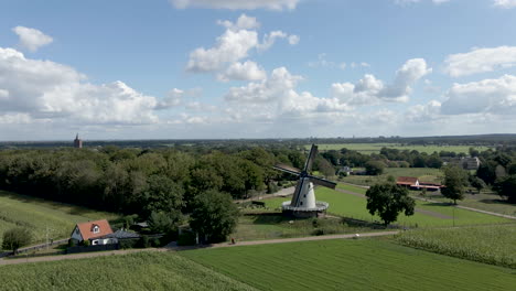 Fast-aerial-jib-up-of-traditional-windmill-in-rural-area