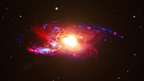 Una-Galaxia-Colorida-Con-Un-Centro-De-Luz-Acercándose-En-El-Gran-Universo