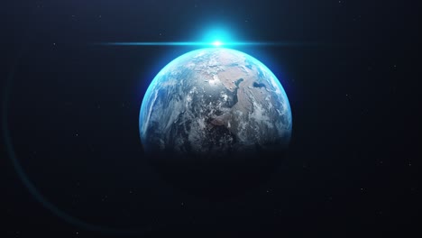 Vista-Del-Planeta-Tierra-Desde-El-Espacio-Con-Un-Hermoso-Sol-Llameante