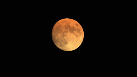 Closeup-Isolated-Shot-Of-Full-Blood-Moon-Illuminated-In-Night-Sky