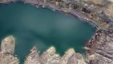 Coal-mine-and-lake-aerial-view-in-hungary