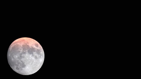 Full-Moon-Moving-Across-Night-Sky,-Astronomical-Time-Lapse