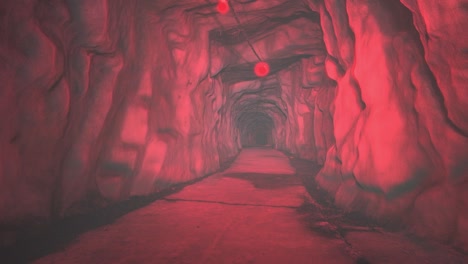 Post-apocalyptic-bunker-inside-with-red-lamp