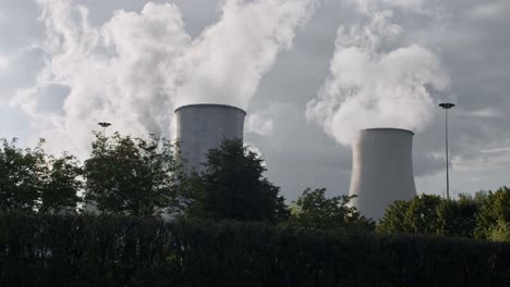Cooling-Towers-in-Power-Plant-Generating-Steam