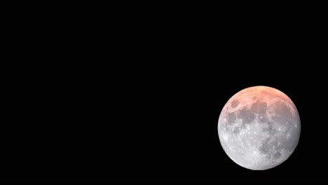 Super-Blood-Moon-Moving-Across-The-Night-Sky,-Lunar-Phase