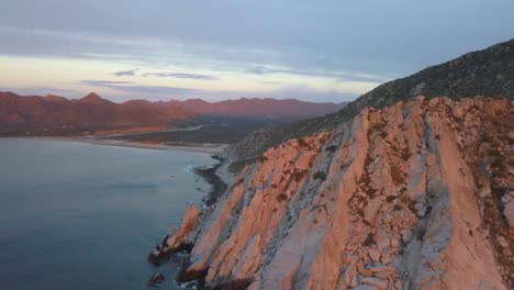 Aerial-view-of-a-big-steep-cliff-in-Cabo-Pulmo-National-Park