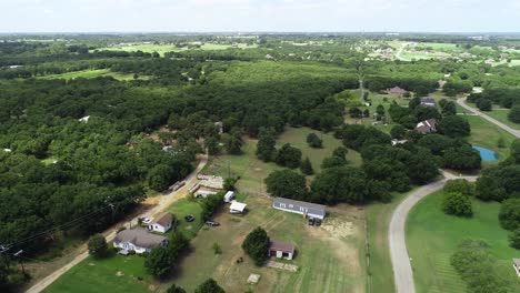Aerial-flight-over-the-city-of-Sanger-in-Texas