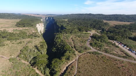 Canyon-of-Itaimbezinho-south-of-Brazil,-aerial-scene-from-above