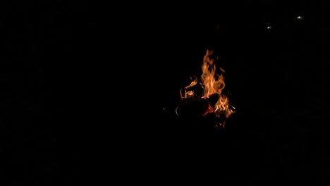 A-Glowing-Campfire-At-Dusk-Providing-Comfort-And-Light-To-Appreciate-Nature-At-The-Forest-Of-Poland