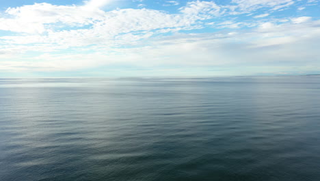 Antena:-Mar-Báltico-Azul-Ondulante-Y-Tranquilo-Con-Cielo-Nublado-Esponjoso