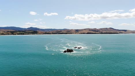 Fuerte-Corriente-De-Marea-Olas-Océano-Pacífico-Sur-Riversdale-Nueva-Zelanda