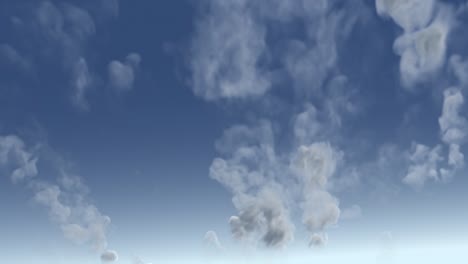 Blauer-Sommerhimmel,-Endloser-Wolkenzeitraffer,-Dramatische,-Sich-Schnell-Bewegende-Formationen