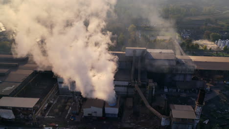 Aerial-view-of-steel-factory-in-Hungary