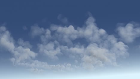 Sich-Schnell-Bewegende-Wolkenformationen,-Dunstiger-Blauer-Sommerhimmelhintergrund