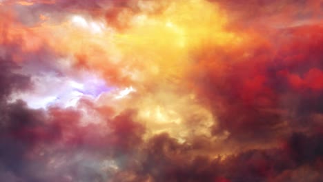 Una-Tormenta-Eléctrica-Dentro-De-Una-Espesa-Nube-De-Cúmulos-Multicolores