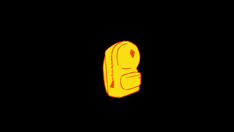 school-bag-icon-loop-Animation-video-transparent-background-with-alpha-channel