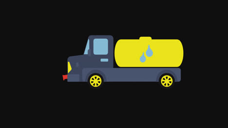 water-carrier-car-icon-Animation.-Vehicle-loop-animation-with-alpha-channel,-green-screen.