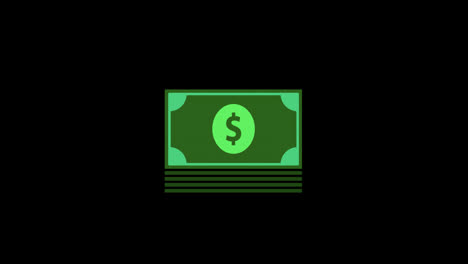 money-dollars-icon-loop-animation-with-alpha-channel,-transparent-background,-ProRes-444