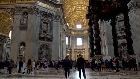 Tourists-And-Visitors-Inside-The-Papal-Basilica-With-View-Of-St