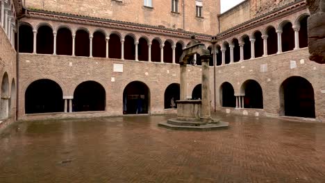 Empty-Il-Chiostro-Courtyard-At-Santo-Stefano-In-Bologna