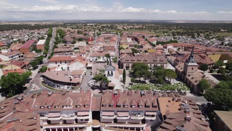 Aerial-flyover-of-Sevilla-la-Nueva-town-center