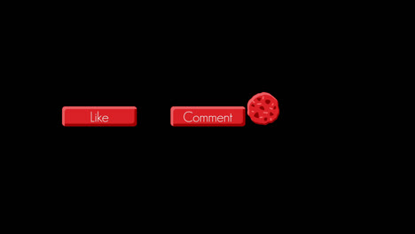 Fun,-elegant-animated-"Like-Comment-Subscribe"-buttons-brought-on-screen-by-a-red,-bouncing-cookie