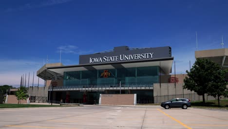 Jack-Trice-football-stadium-on-the-campus-of-Iowa-State-University-in-Ames,-Iowa-timelapse-video
